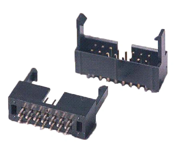 2.54mm Dual Row Box Header Connector DIP Vertical 180° type H=9.00mm