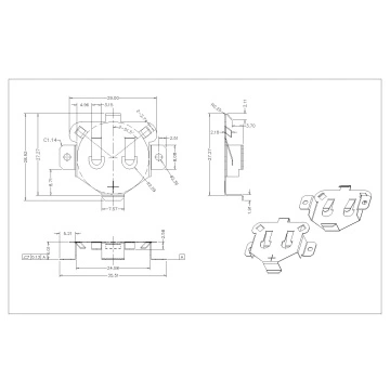 BS-S-SI-R-11740 SM COIN CELL CLIP