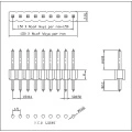 PH1.50mm(0.059") Single Row DIP180°/ Straight Male Pin Header PCB Connectors