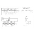 2.54 mm Male Box Header Connector H=9.0 DIP Straight Type Add Housing