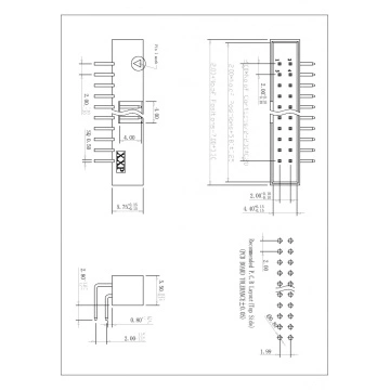 2.0 x 2.0mm Shrouded Box Header DIP 90° H=5.75