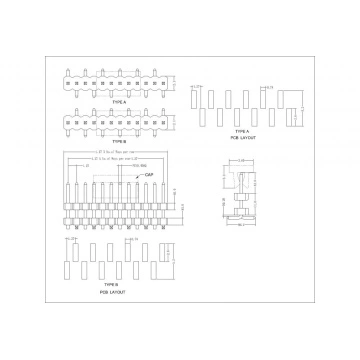 1.27mm Pin Header Vertical SMT Conn Single Row Double Plastic