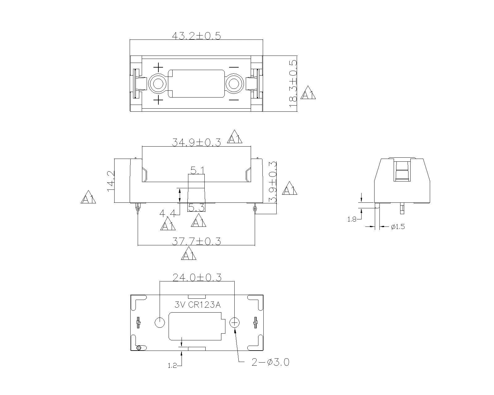 Battery Holder FOR 2-3A(-B)