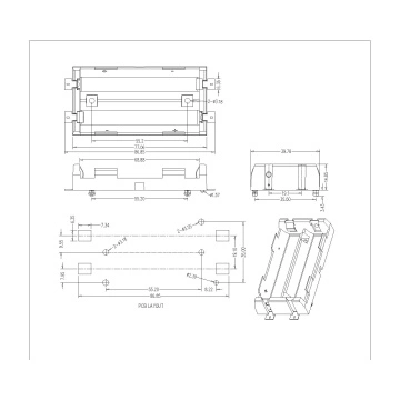 Dual Battery Holder For 18650 SMT