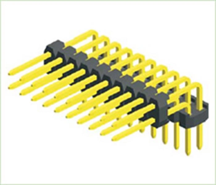 2.0mm Male Header Dual Row Double Insulator DIP Angle Pin Header Connector