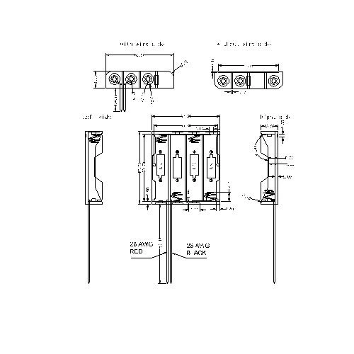 Battery Holders 4 pieces AA battery holders with wire leads Supplier