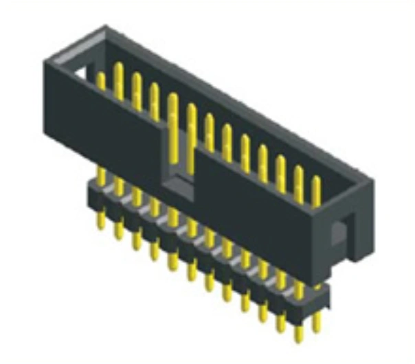 2.54 mm Male Box Header Connector H=9.0 DIP Straight Type Add Housing